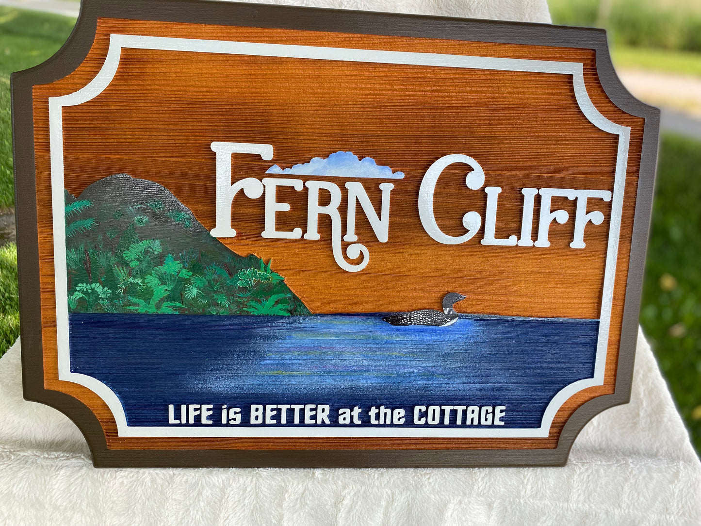 Cottage Signs - Cedar Sandblasted Wood Signs