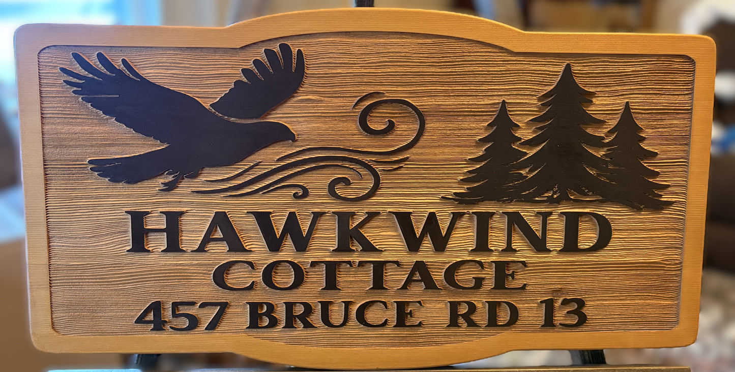 Cottage Signs - Custom Cedar Wood Signs