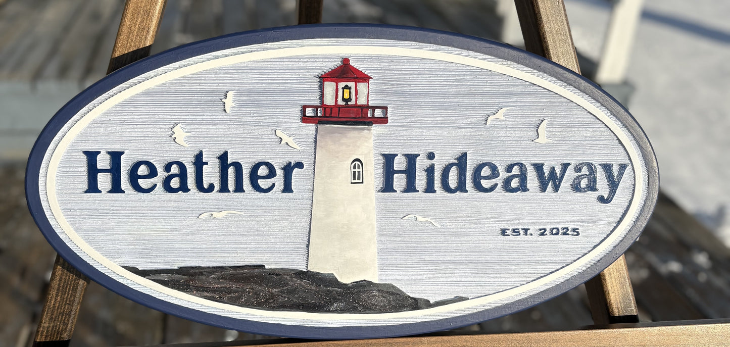 Cottage Signs - Custom Cedar Wood Signs