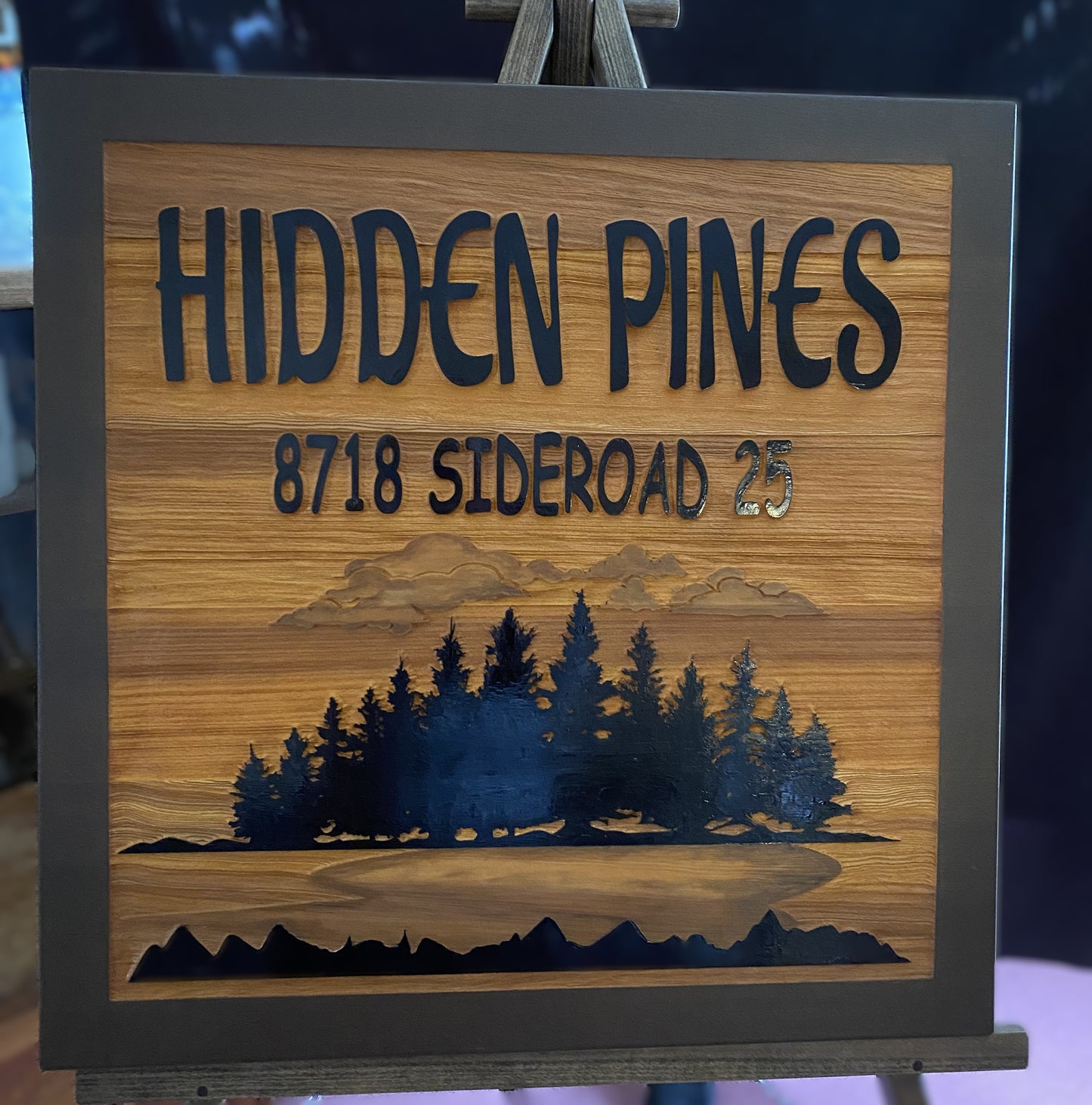 Custom Wood Signs - Cedar Signs in Rustic Wood Stain or Painted