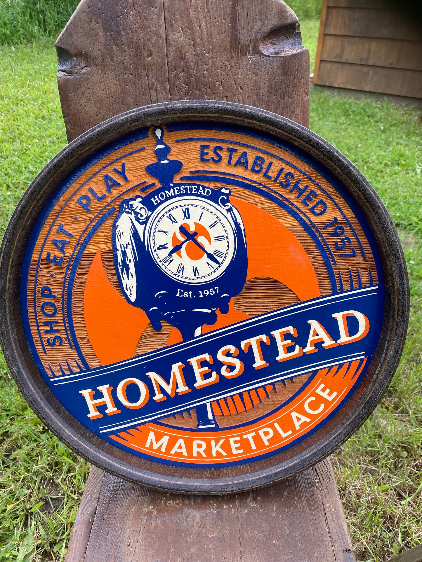 Wooden Barrel Head Signs