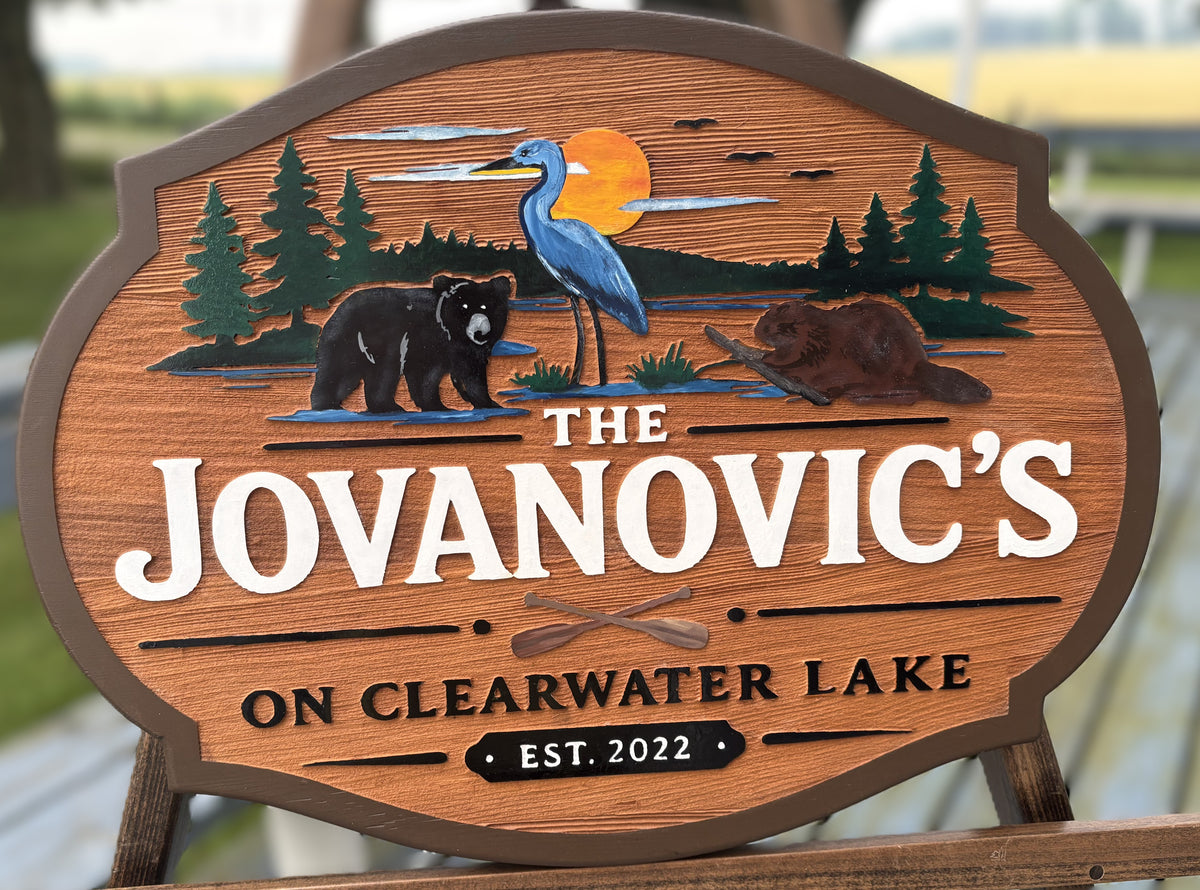 Custom Cottage Signs Canada | Personalized Cedar Signs Handcrafted Just for You
