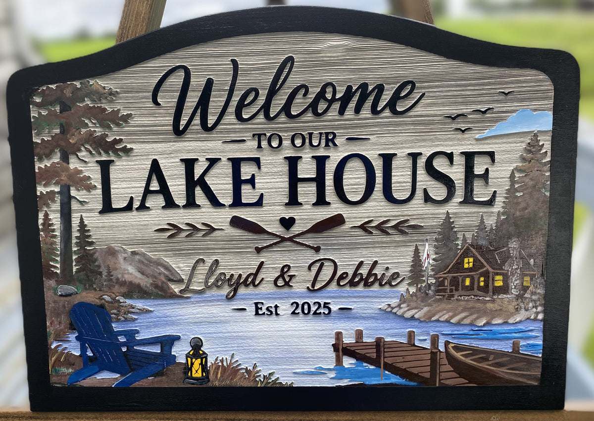 Custom Cottage Signs Canada | Personalized Cedar Signs Handcrafted Just for You