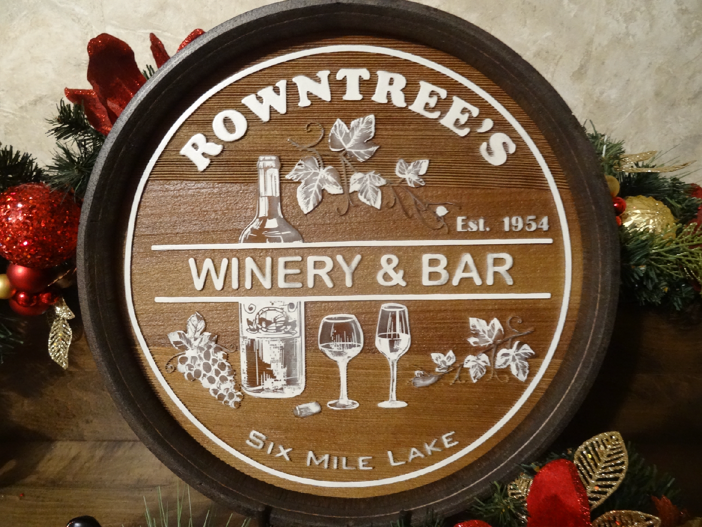 Barrel Sign - Custom Wood Indoor