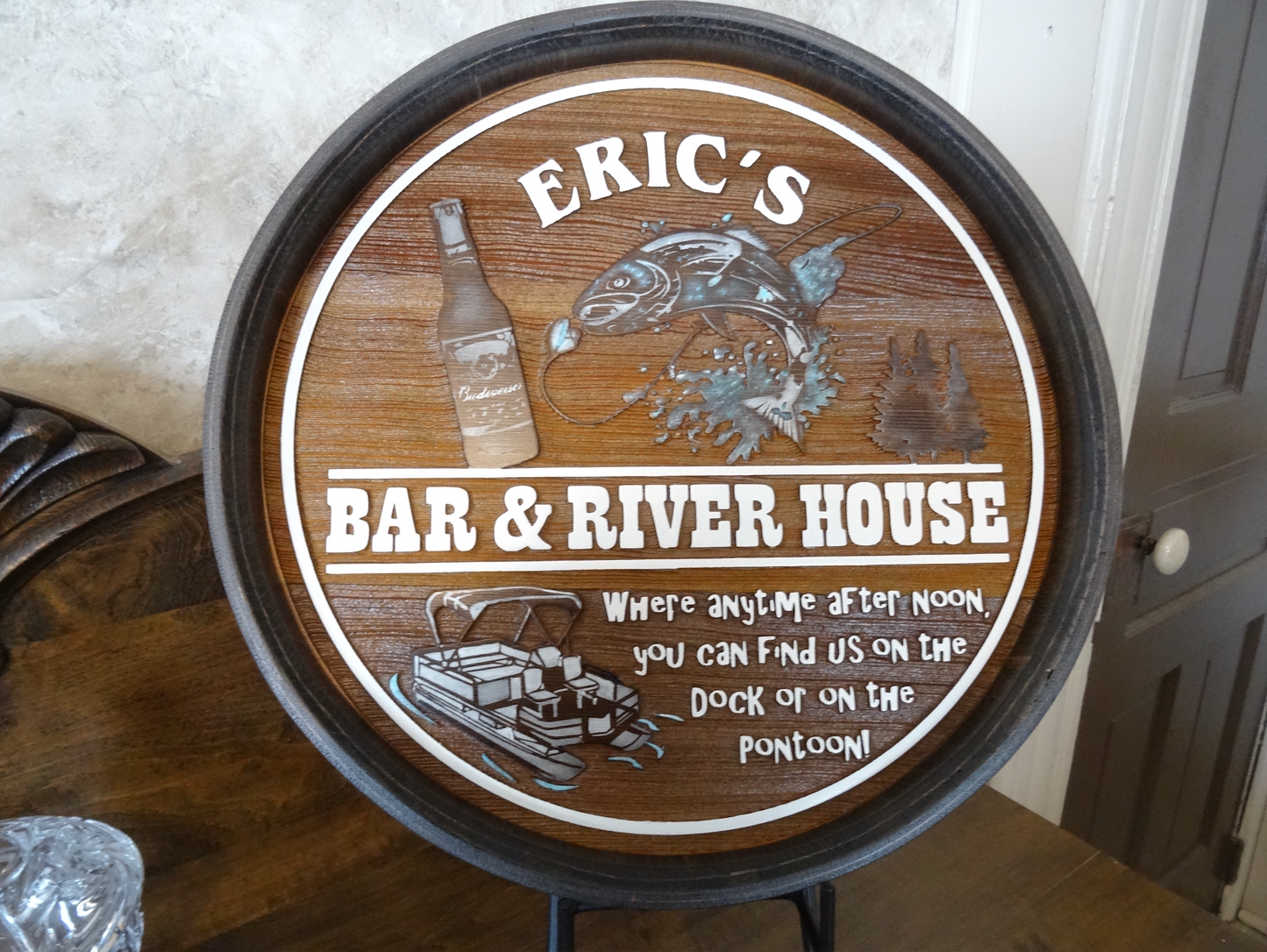 Barrel Sign - Custom Wood Indoor