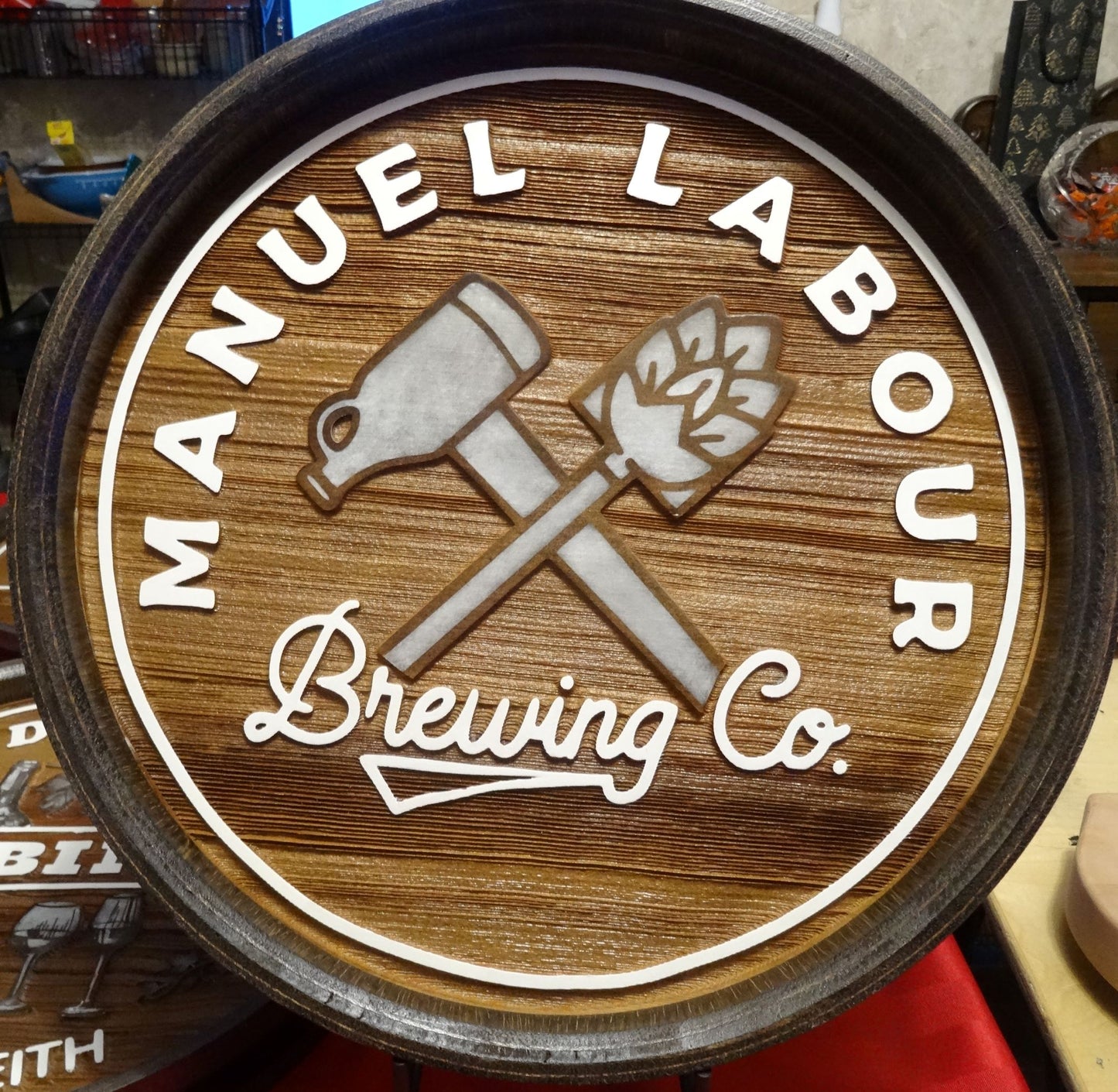 Barrel Sign - Custom Wood Indoor